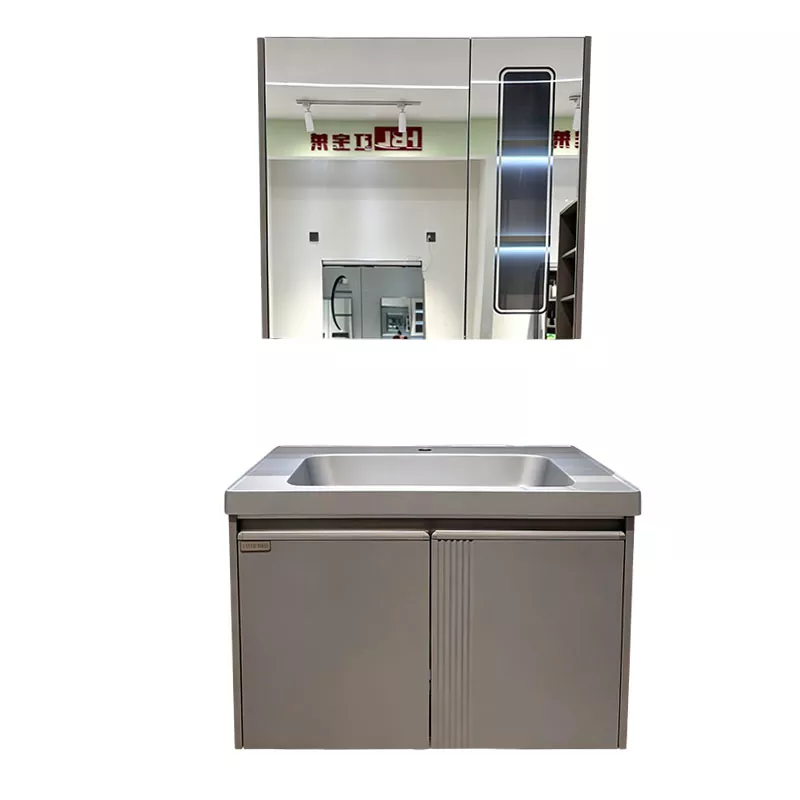 Vaidade de banheiro minimalista em PVC