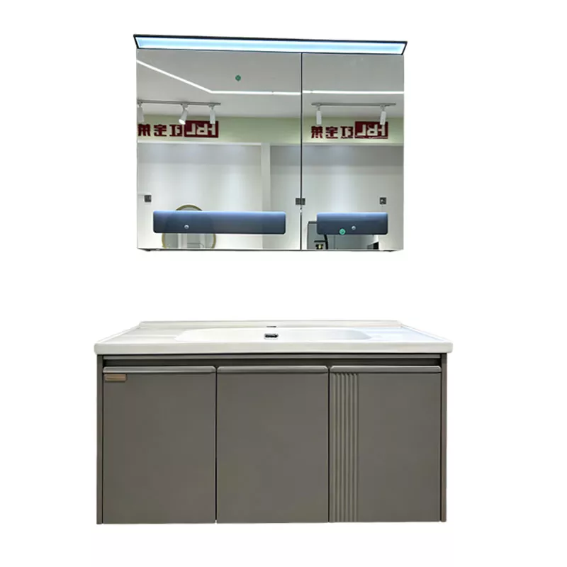 Toucador de banheiro em PVC com armazenamento